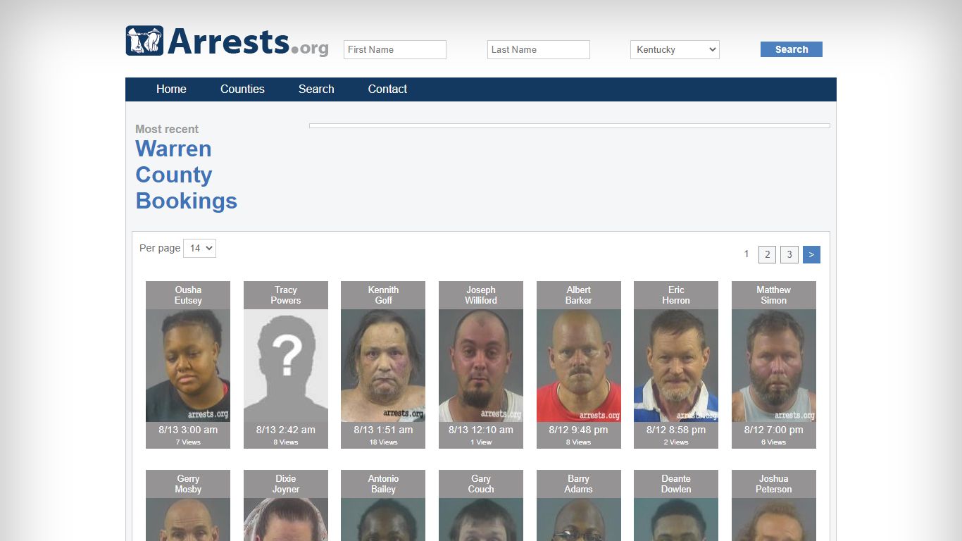 Warren County Arrests and Inmate Search